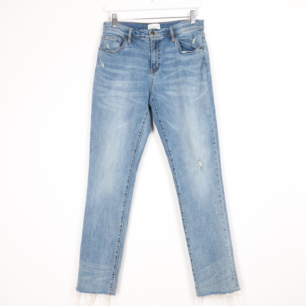 Oliver Logan Straight Leg Raw Hem Jeans
